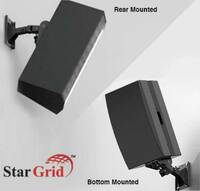 MULTIMOUNT OUTDOOR PAN &amp; TILT SPEAKER MOUNT, 120 LB/54 KG, ZINC PLATED &amp; POWDER COATED